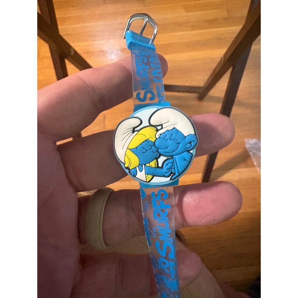 The Smurfs Digital Watch MZB SMF003T Blue Interchangeable Face Plates 2011